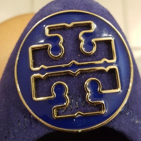 💕TORY BURCH💕 Sophie Wedge Pumps in Blue Suede EU 41 - Picture 6 of 8